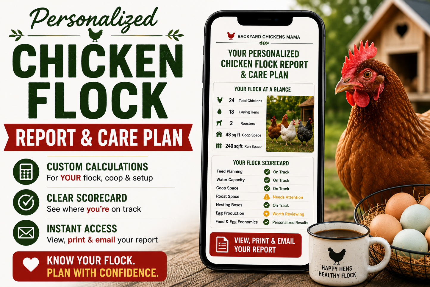 Personalized Chicken Flock Report & Care Plan